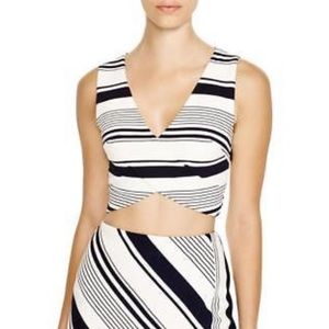 NWT never worn - lush white and navy crop top